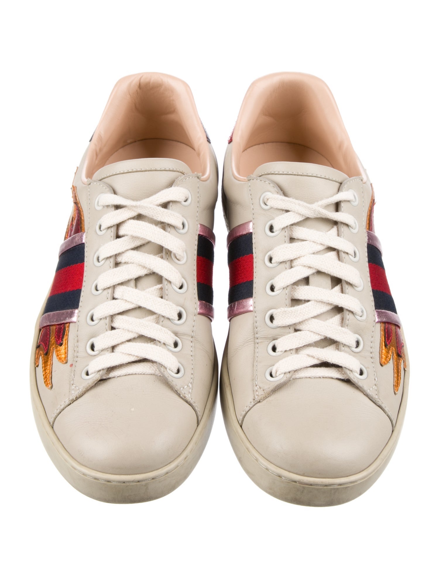Gucci Sylvie Web Accent Leather Sneakers